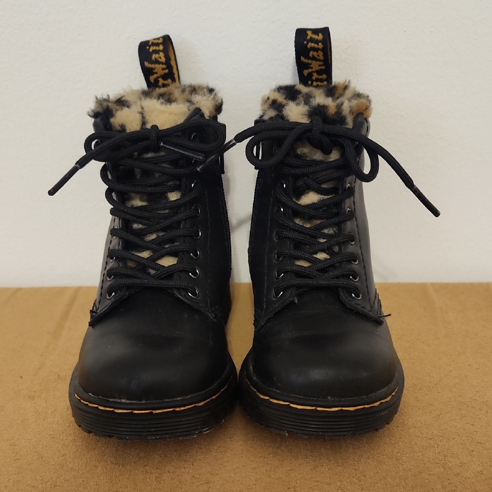 Toddler Black Fur-Lined Dr. MARTENS